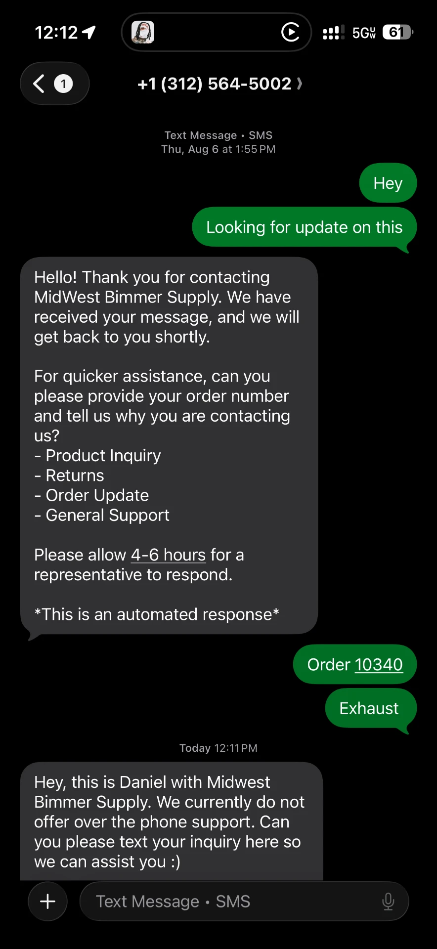 Company states that phone support is unavailable